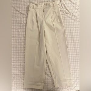 Lewkin High Waist Cotton Pintuck Trousers